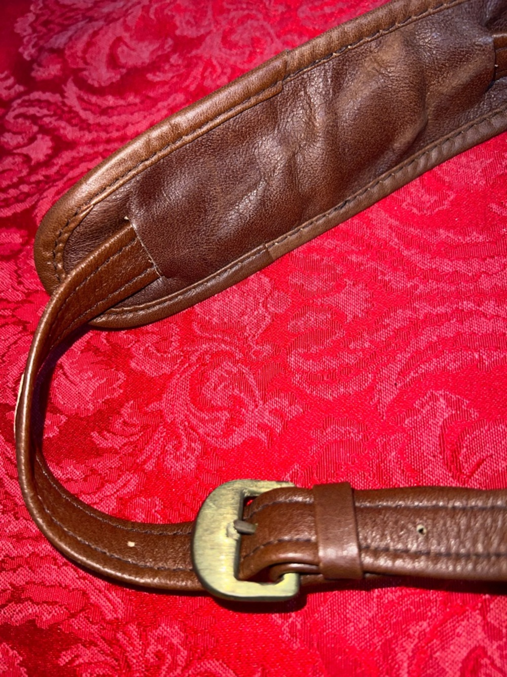 Vintage Land Brown Leather Crossbody Shoulder Bag Multi Pocket Travel Organizer - Picture 4 of 12